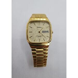 Mens Amitron Gold Tone Analog Watch